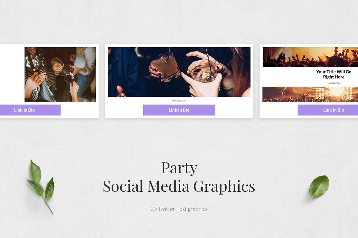 Party Twitter Posts preview image.