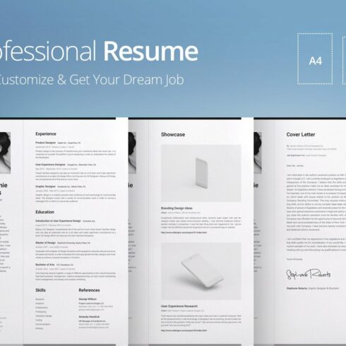 Resume & CV 1 Vertical A cover image.