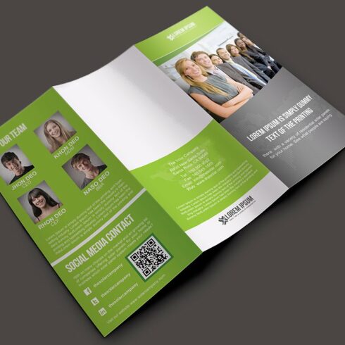 Trifold Business Brochure Template cover image.