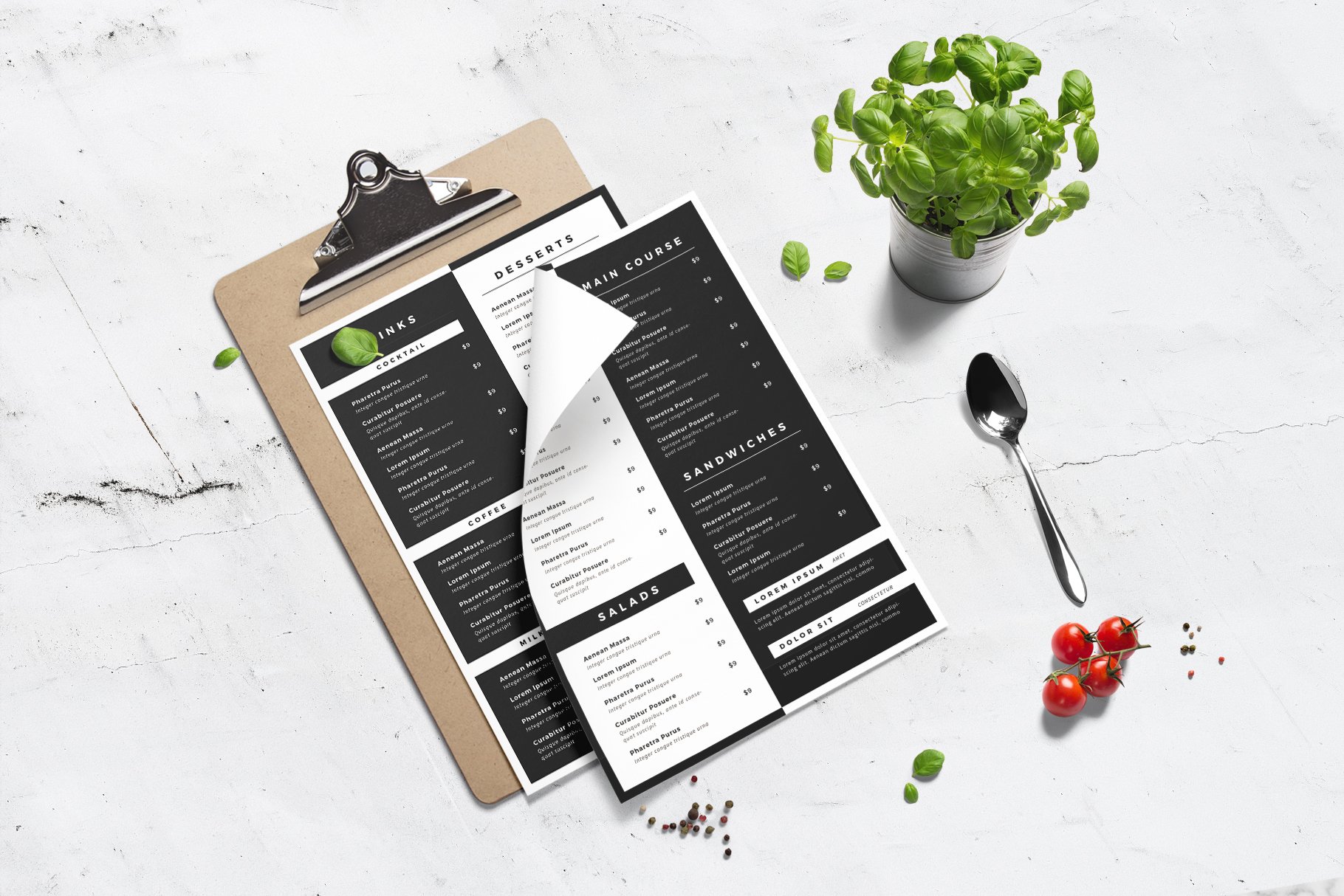 Simple Food Menu preview image.