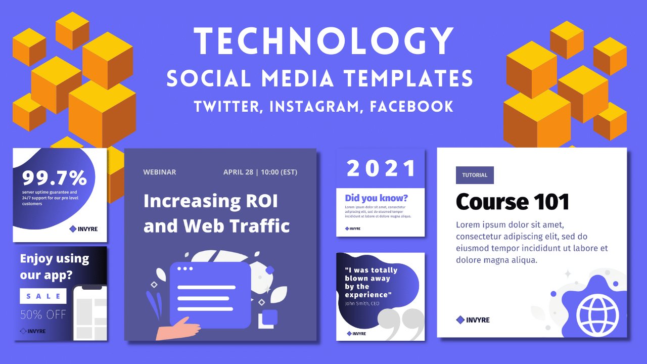 Technology Social Media Templates cover image.