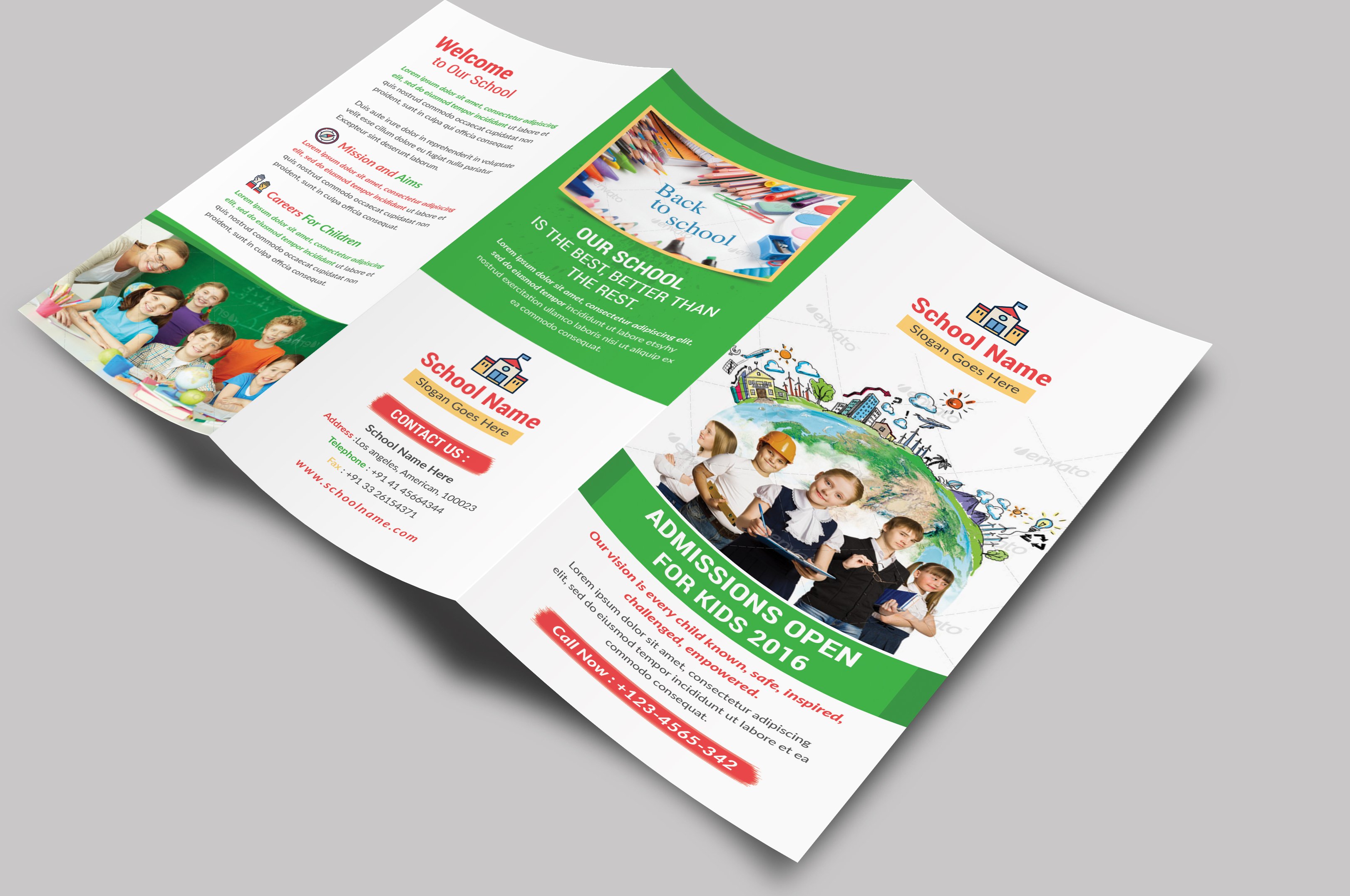 School Trifold Brochures preview image.