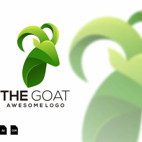 Goat gradient logo vector cover image.