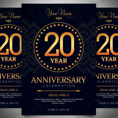 Anniversary Invitation Template cover image.