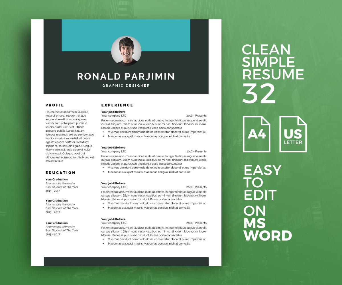 Resume Template 32 cover image.