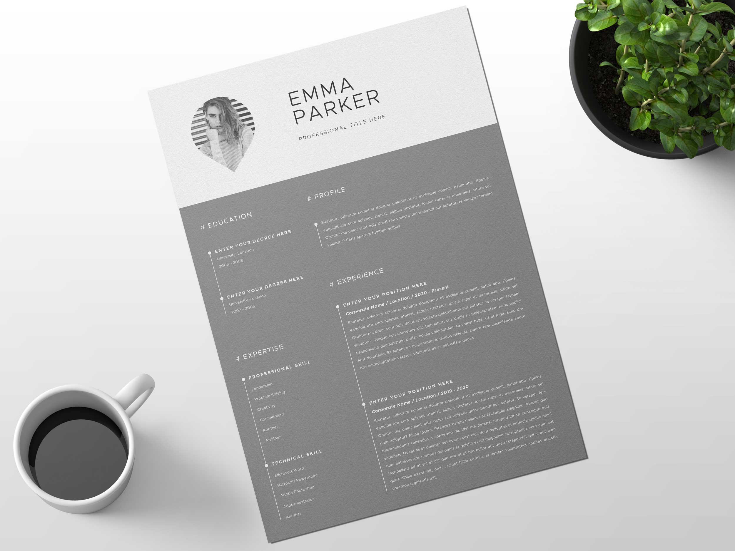 Resume Template cover image.