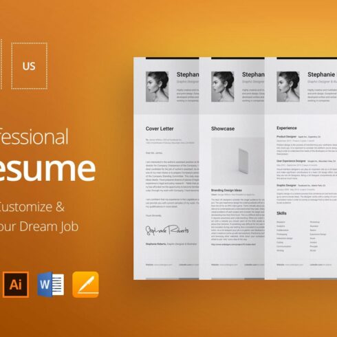 Resume & CV 1 Horizontal B cover image.