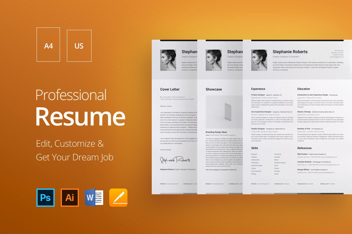 Resume & CV 1 Horizontal B cover image.