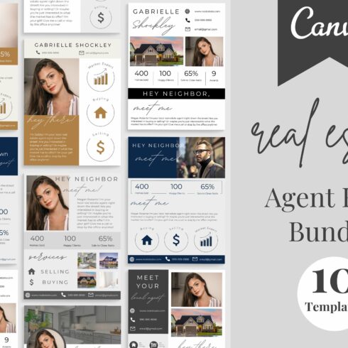 Real Estate Agent Flyer Bundle cover image.