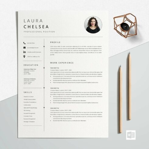 Resume Template with Photo cover image.