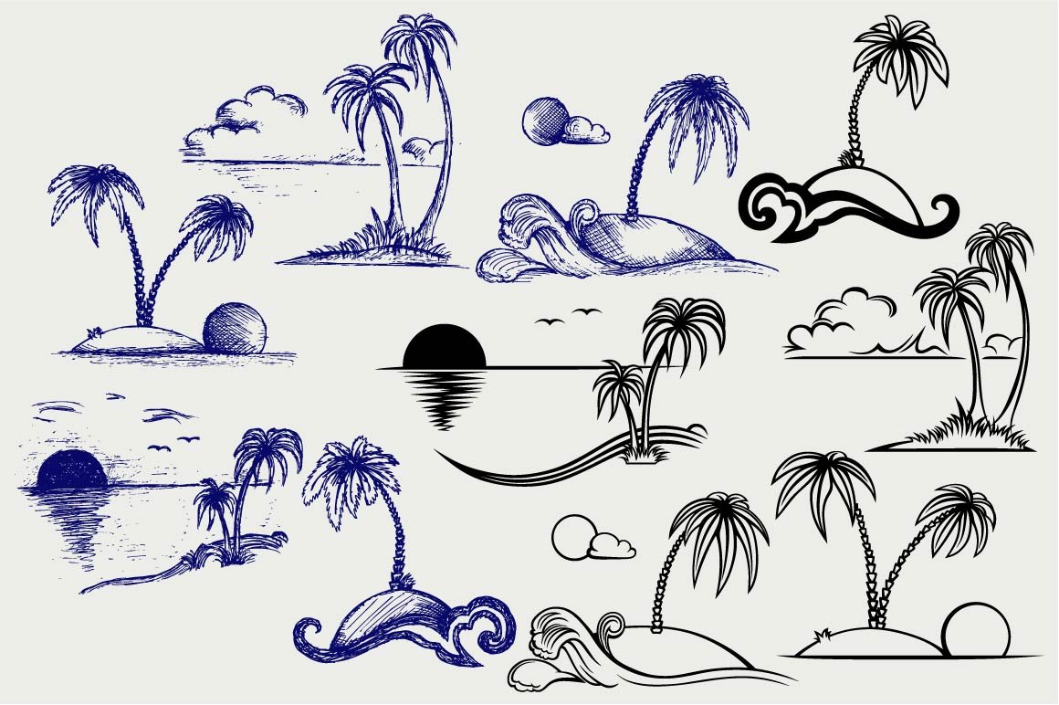 Tropical islands SVG cover image.