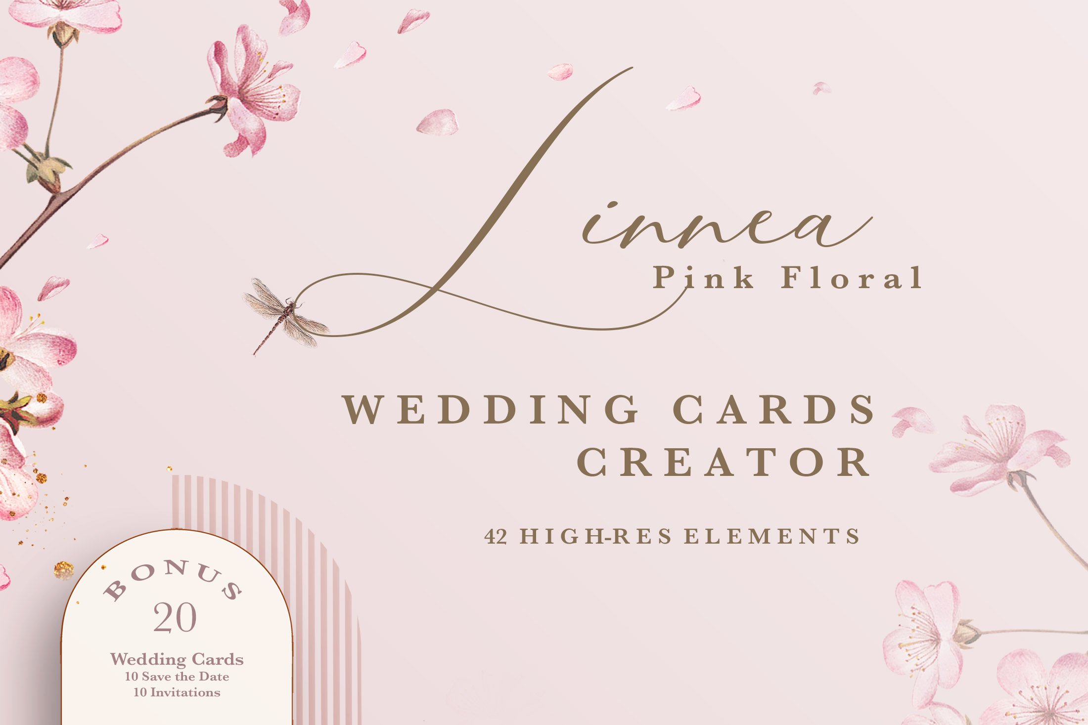 Linnea (Pink Wedding Card Creator) cover image.