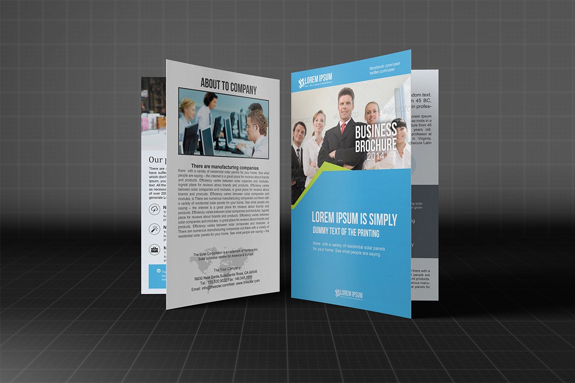 Business Brochure Bifold Template cover image.
