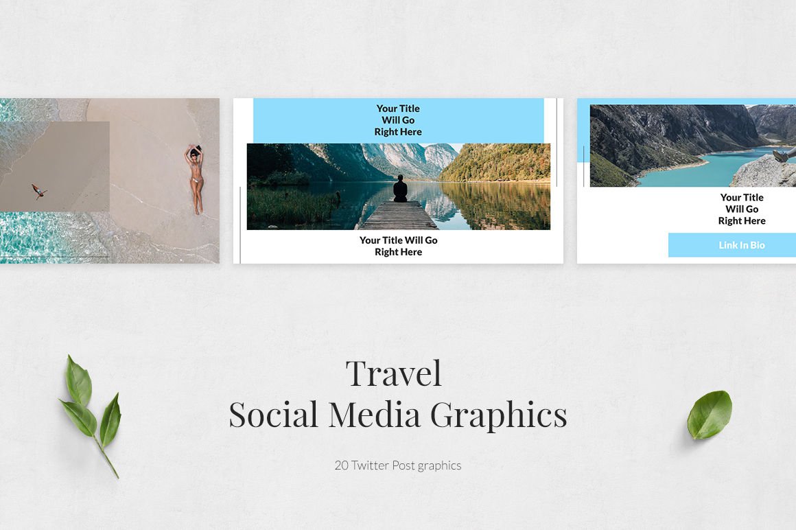 Travel Twitter Posts preview image.