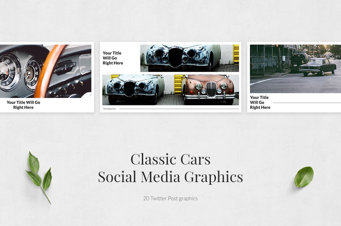 Classic Cars Twitter Posts preview image.