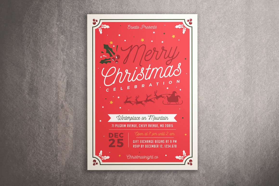 Christmas Celebration Flyer cover image.