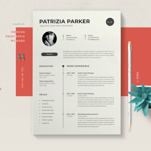 Resume Cv Template cover image.