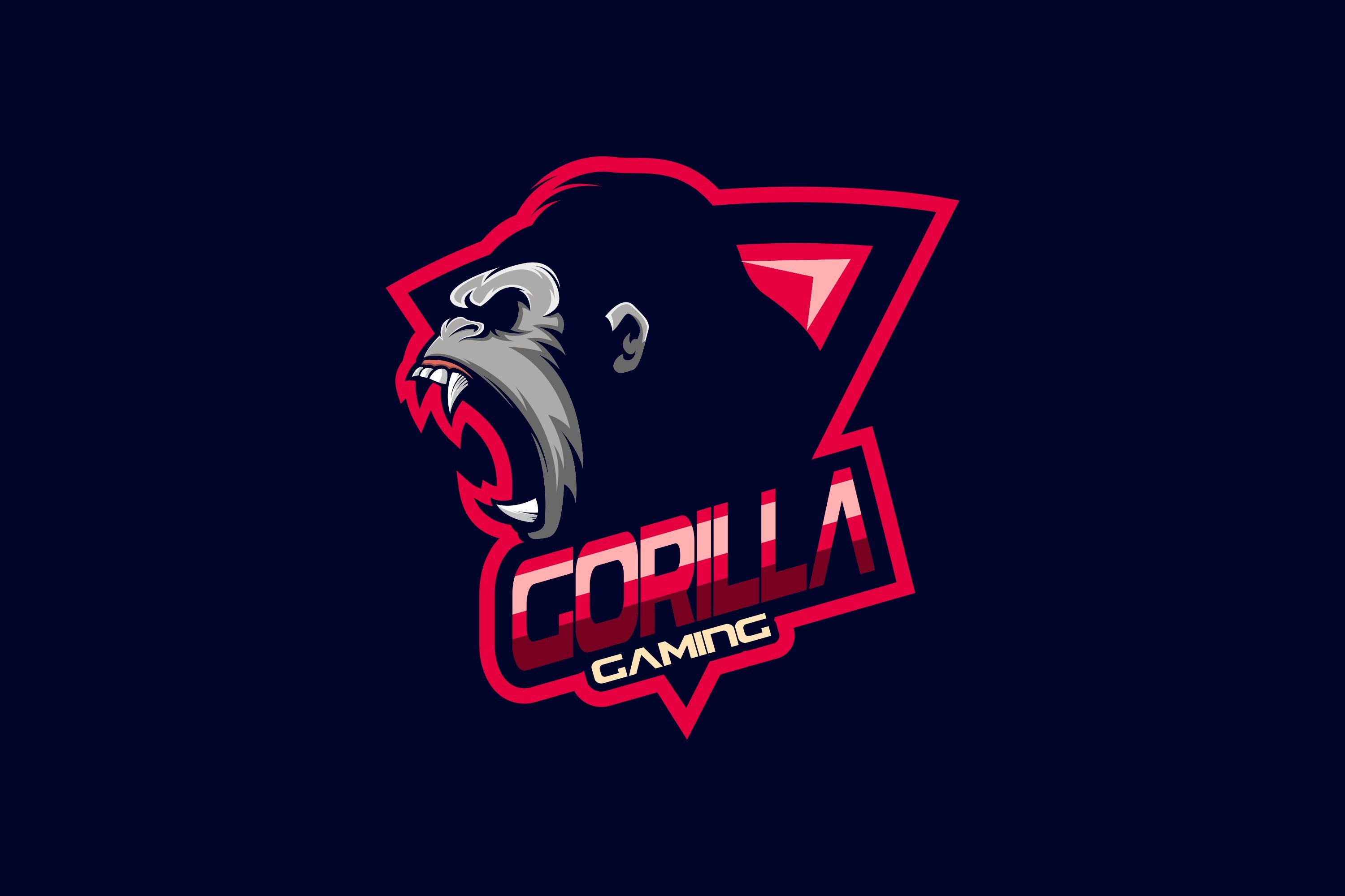 gorilla logo design preview image.