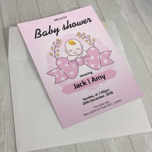 Baby Shower Invitation cover image.