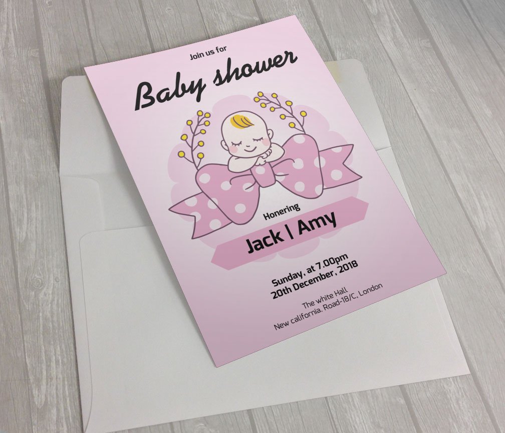 Baby Shower Invitation cover image.
