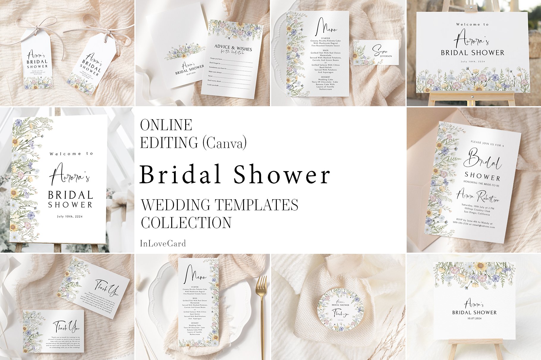 Wildflower Bridal Shower Templates cover image.