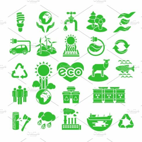Nature Resources Ecological Icons cover image.