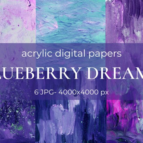 Blueberry - acyclic digital papers cover image.