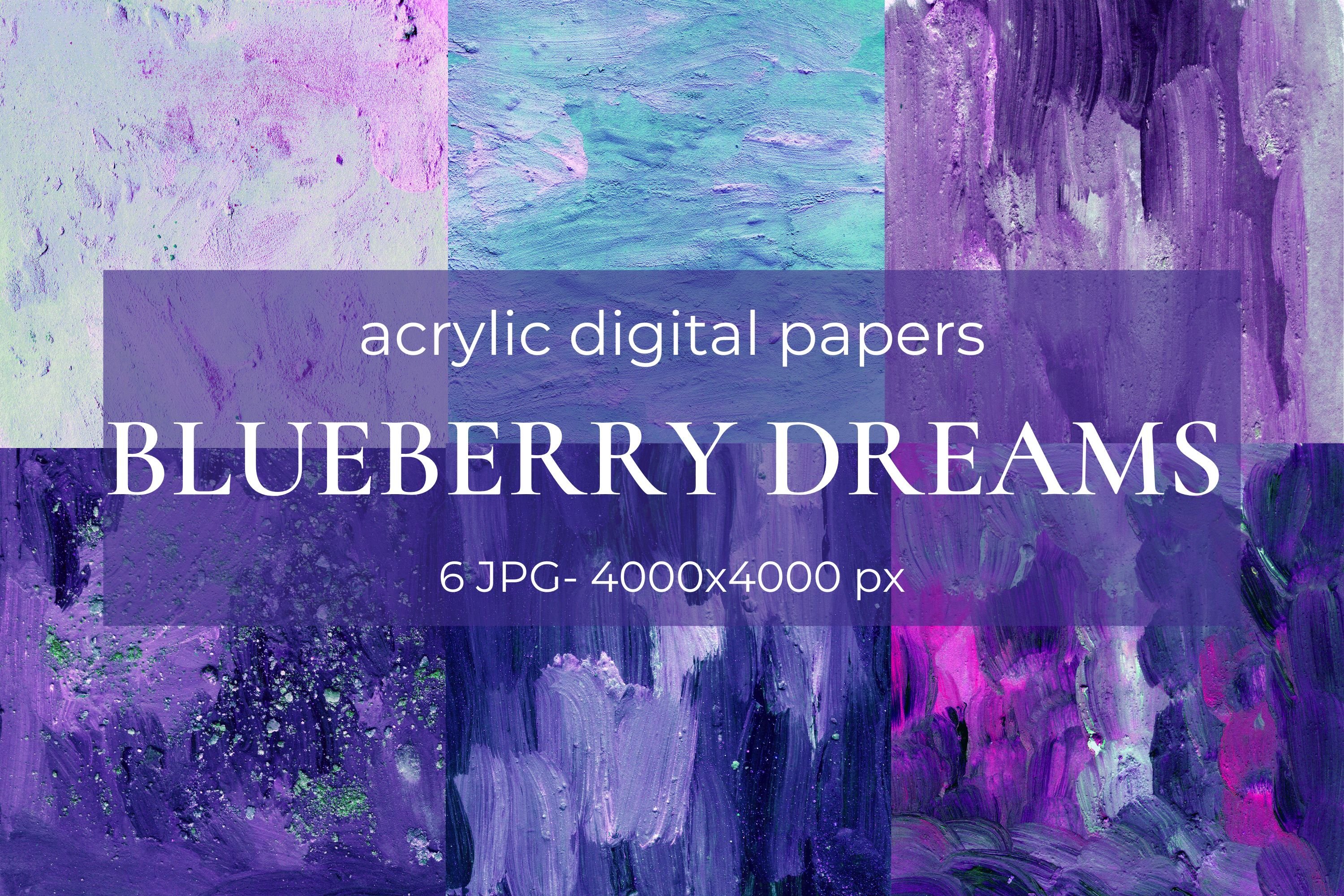 Blueberry - acyclic digital papers cover image.