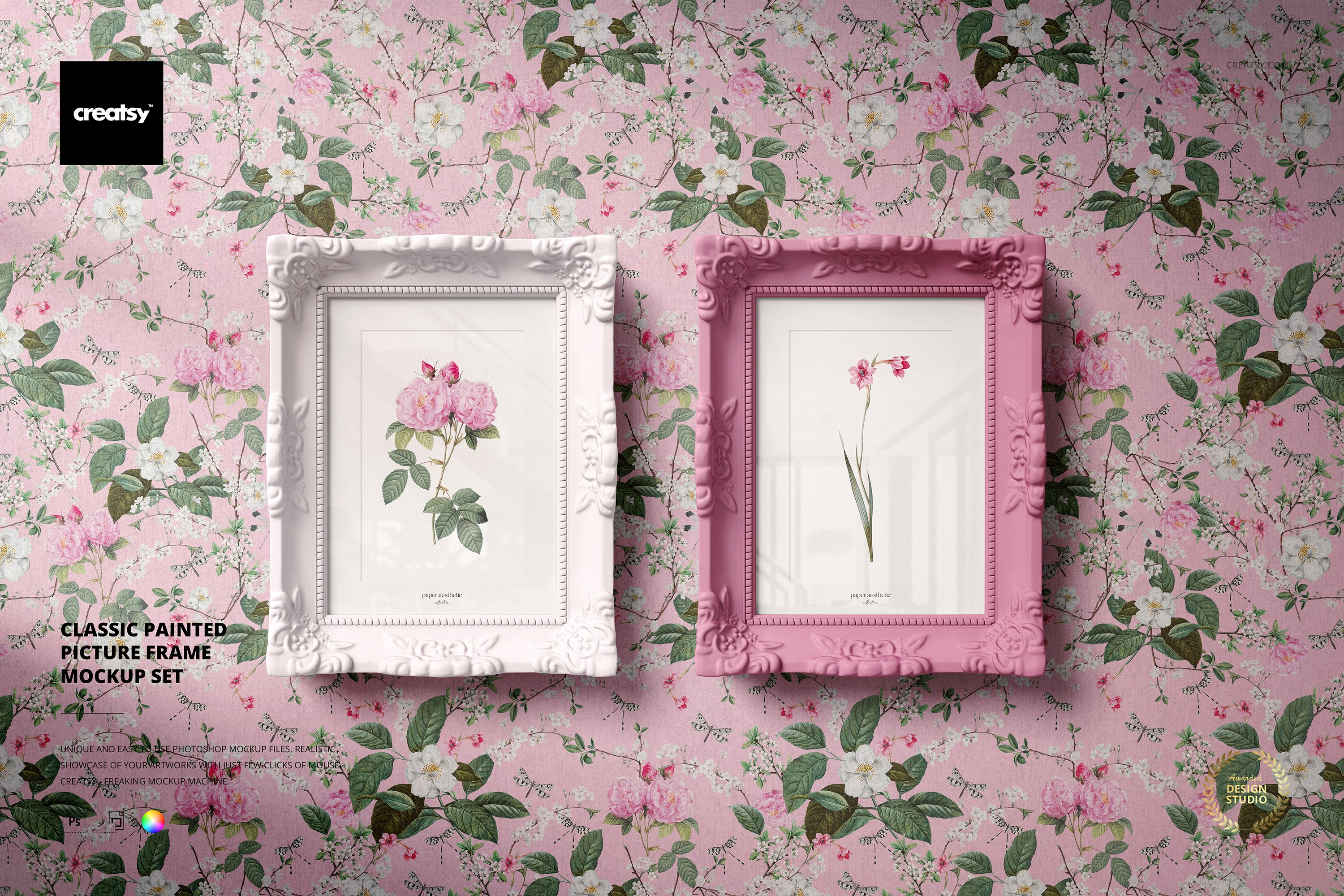 Classic Painted Picture Frame Mockup cover image.