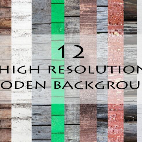 12 Wooden Backgrounds cover image.