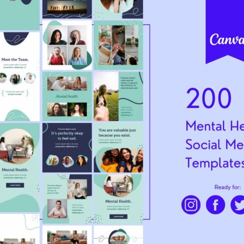 Mental Health Canva Templates cover image.