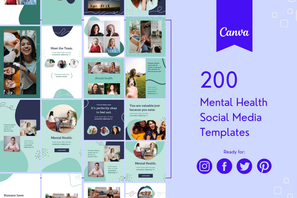 Mental Health Canva Templates cover image.