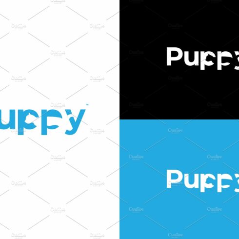 Puppy Cat Negative Logotype cover image.