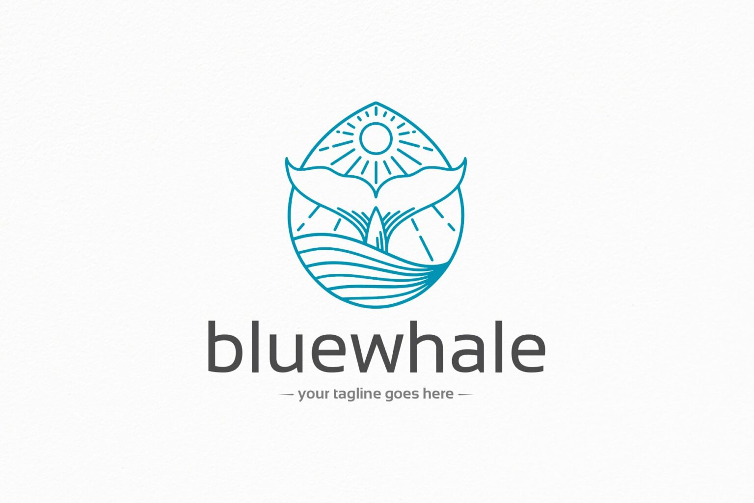 Blue Whale Tail Logo Template – MasterBundles