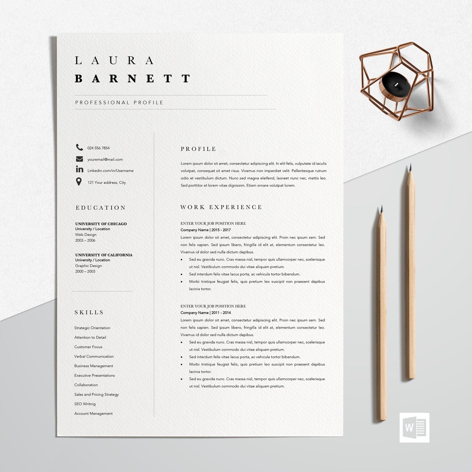 Easy Resume CV Template cover image.