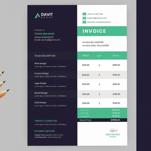 Invoice Template cover image.