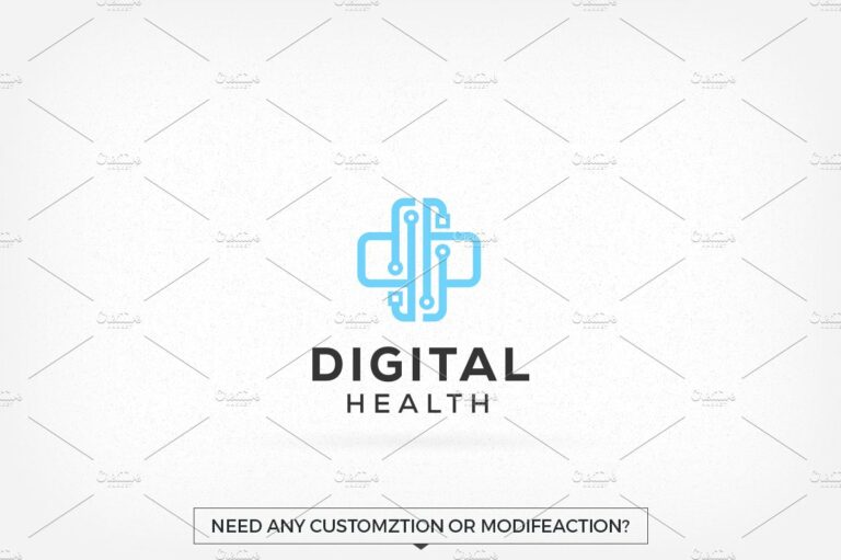 Digital Health Logo MasterBundles