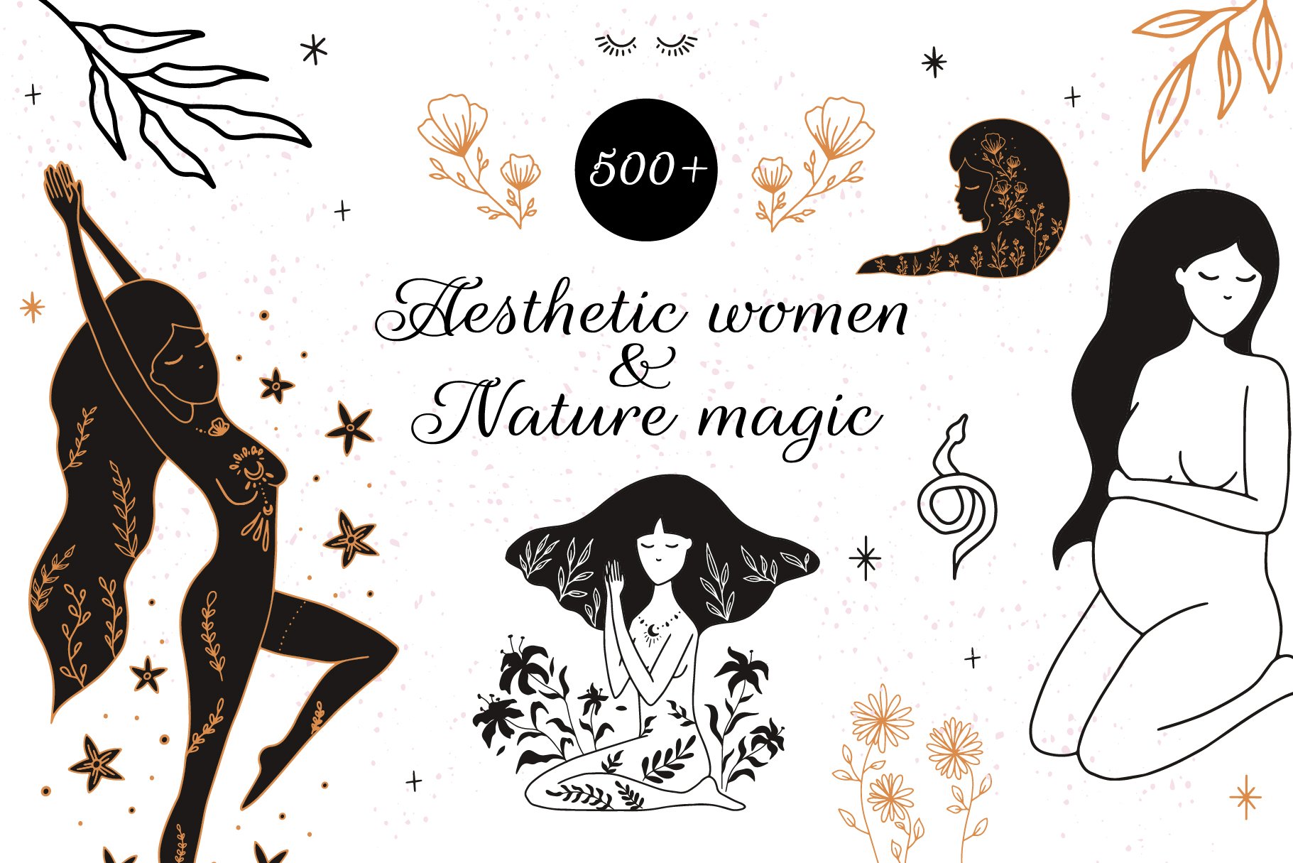 Aesthetic women & Nature magic cover image.
