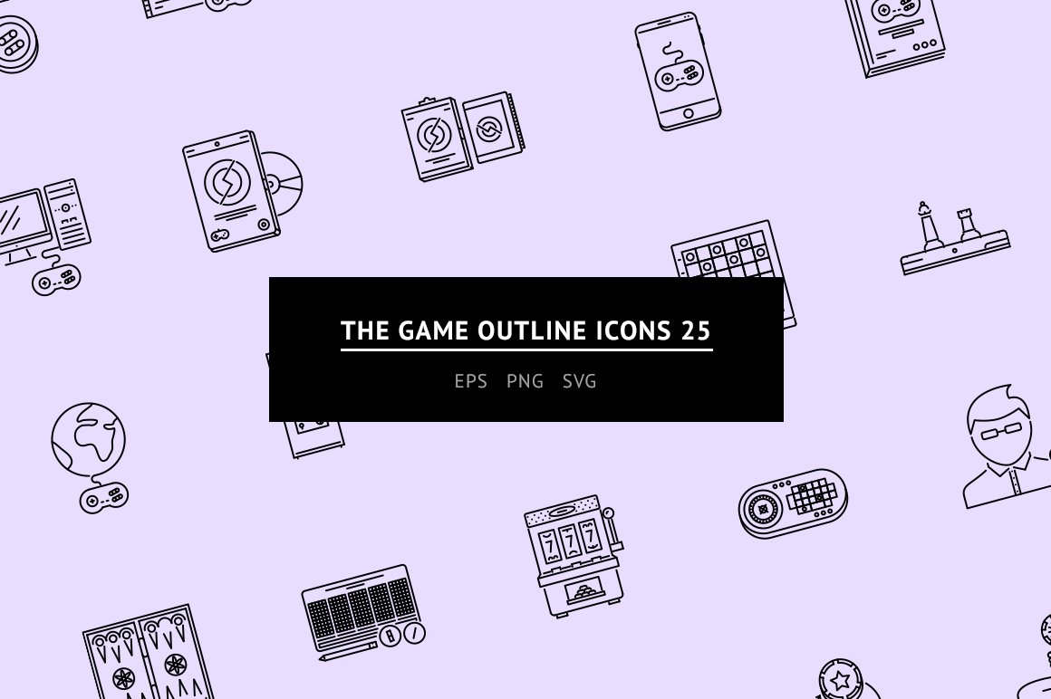 The Game Outline Icons 25 cover image.