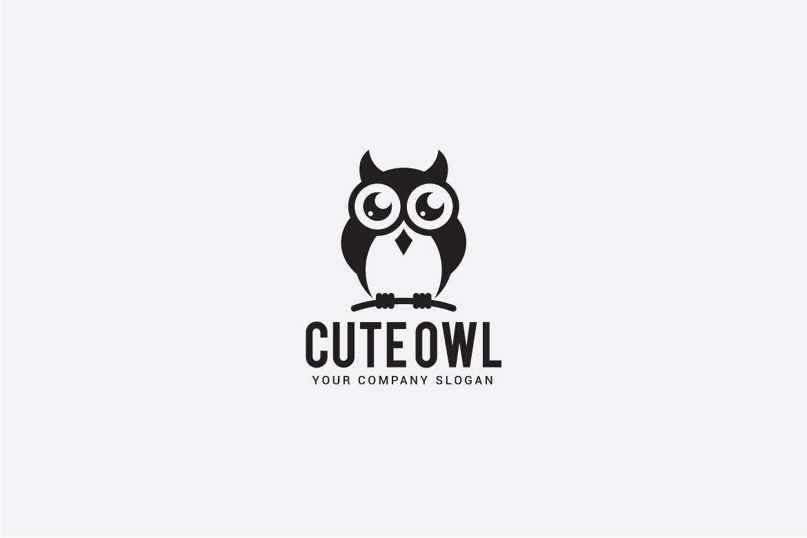 cute owl logo preview image.