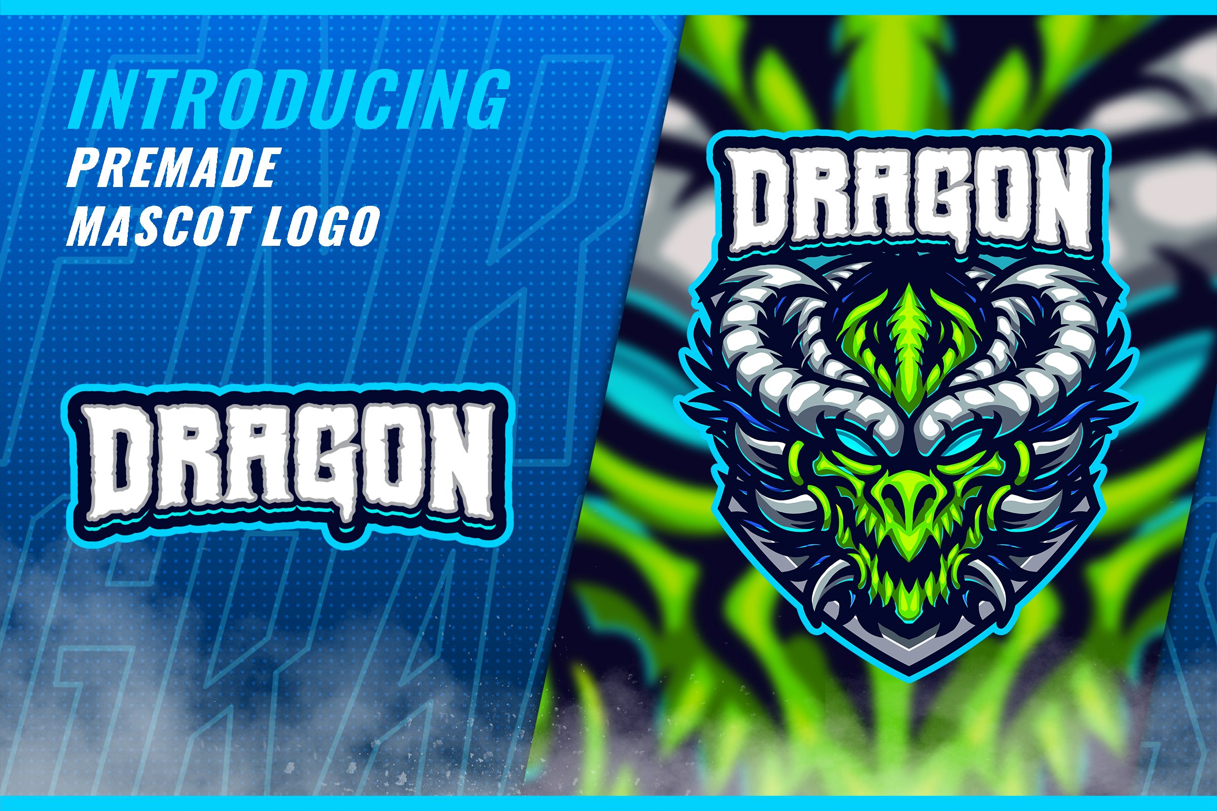 Dragon Horn - Mascot Esport Logo Tem cover image.