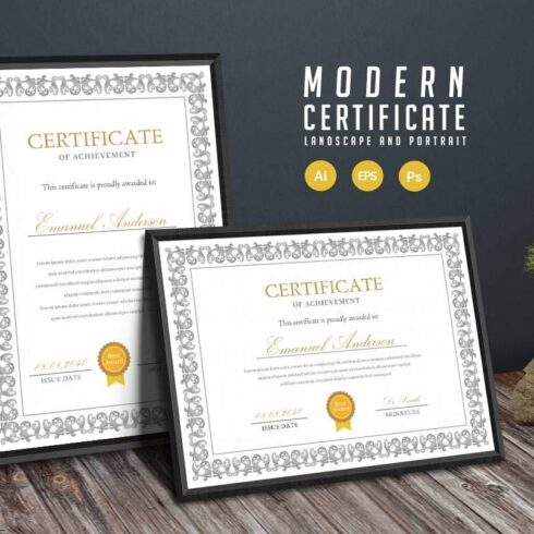 431. Modern Certificate Template cover image.