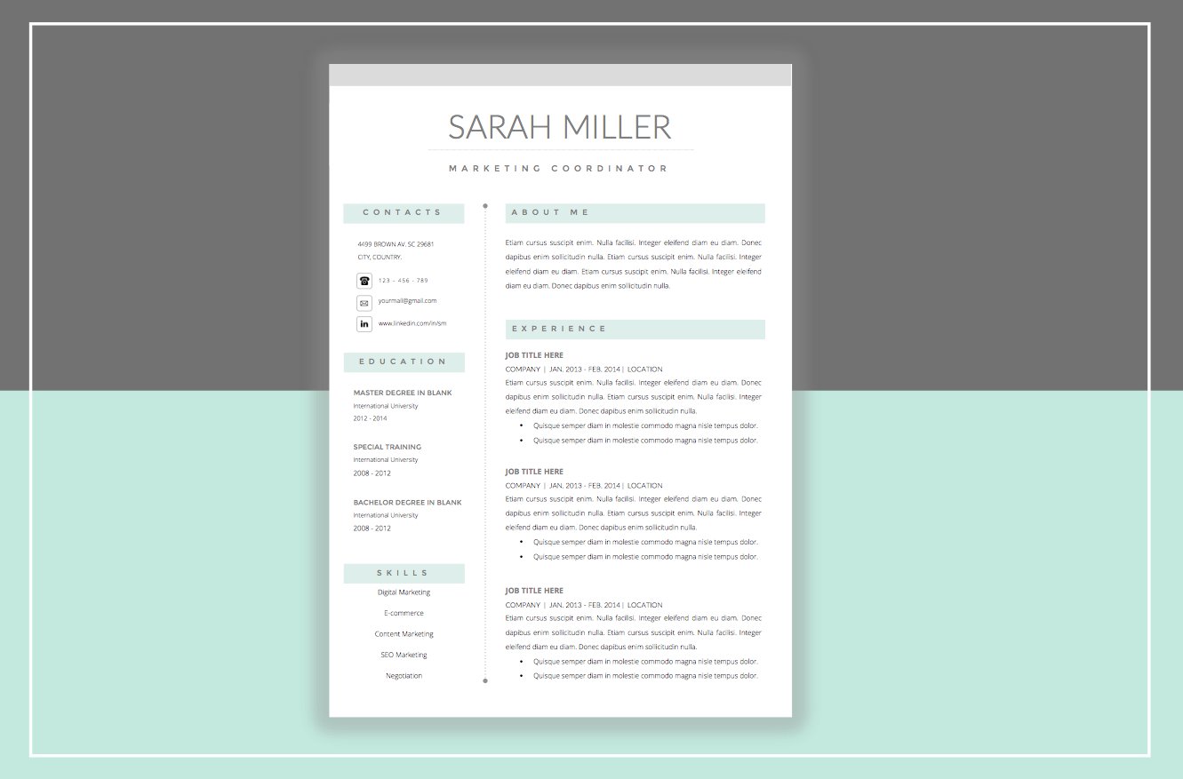 Resume Template & Cover Letter cover image.