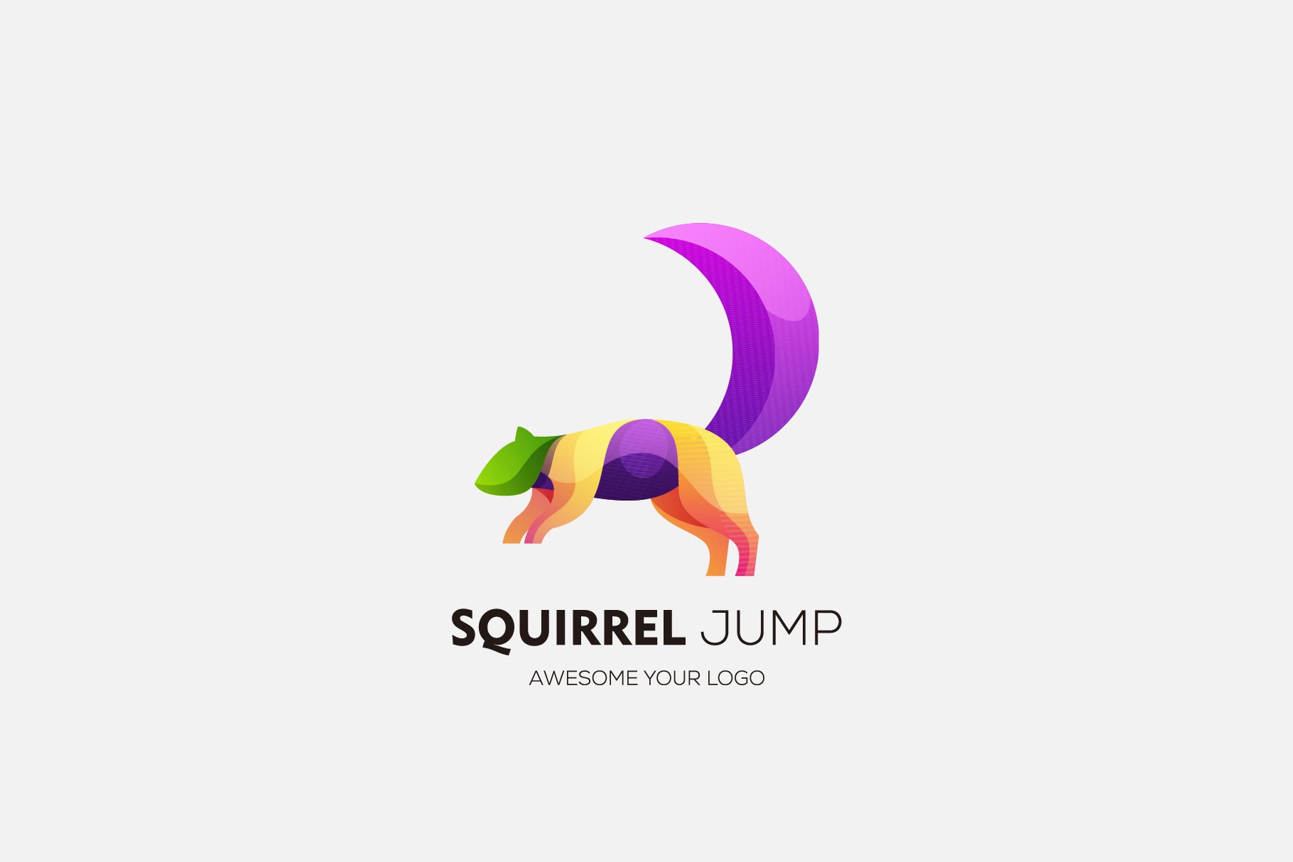 squirrel jump design gradient color cover image.