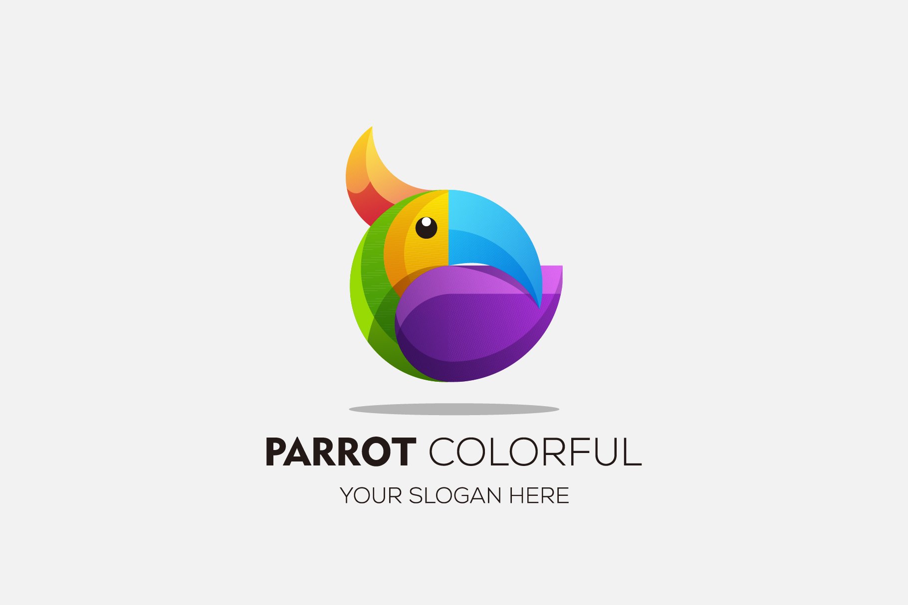 gradient parrot logo design colorful cover image.