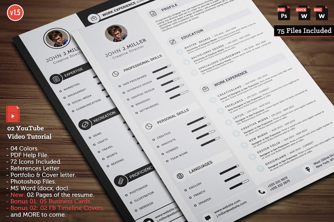Clean CV Resume cover image.