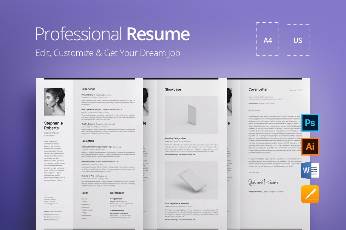 Resume & CV 1 Vertical C cover image.