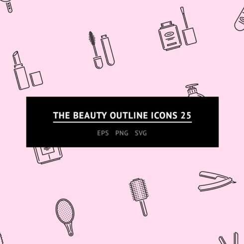 The Beauty Outline Icons 25 cover image.