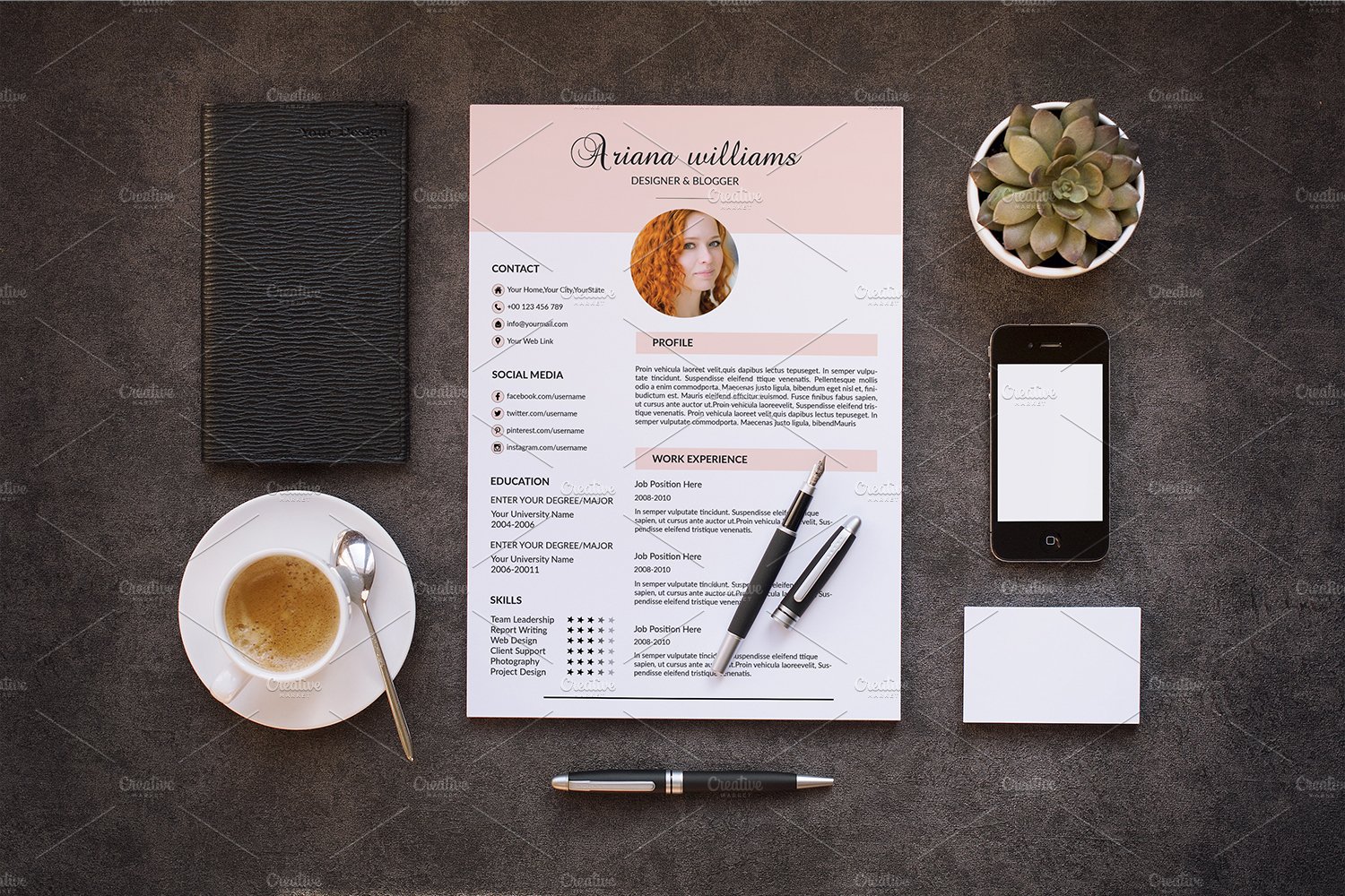 Professional Resume Template-V022 cover image.