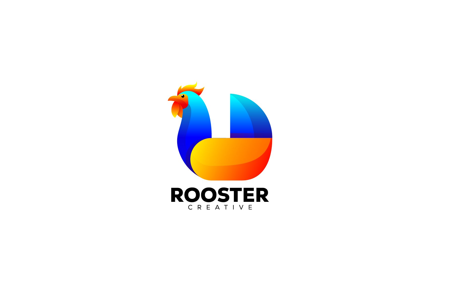 rooster logo colorful design illustr cover image.
